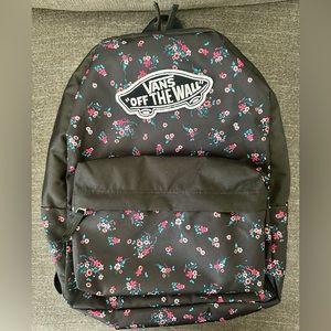 Vans off the wall backpack. Black with Floral. Never used!